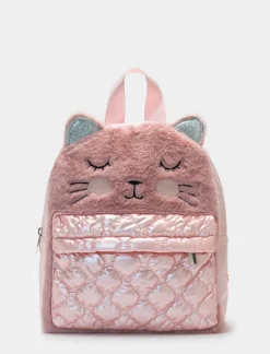 Piazza Italia Zaino da bambina con stampa gattina - Rosa Fashion