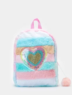 Piazza Italia Zaino da bambina multicolor in pelliccia - Multicolore Clearance