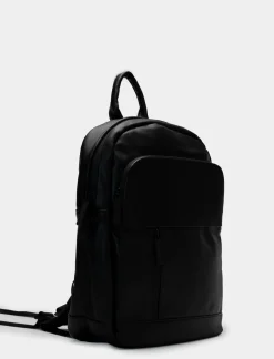 Piazza Italia Zaino da donna liscio con tasca e imbottitura interna - Nero Fashion