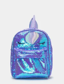 Piazza Italia Zaino unicorno con pailletes da bambina - Lilla Viola Online