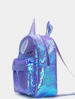 Piazza Italia Zaino unicorno con pailletes da bambina - Lilla Viola Online